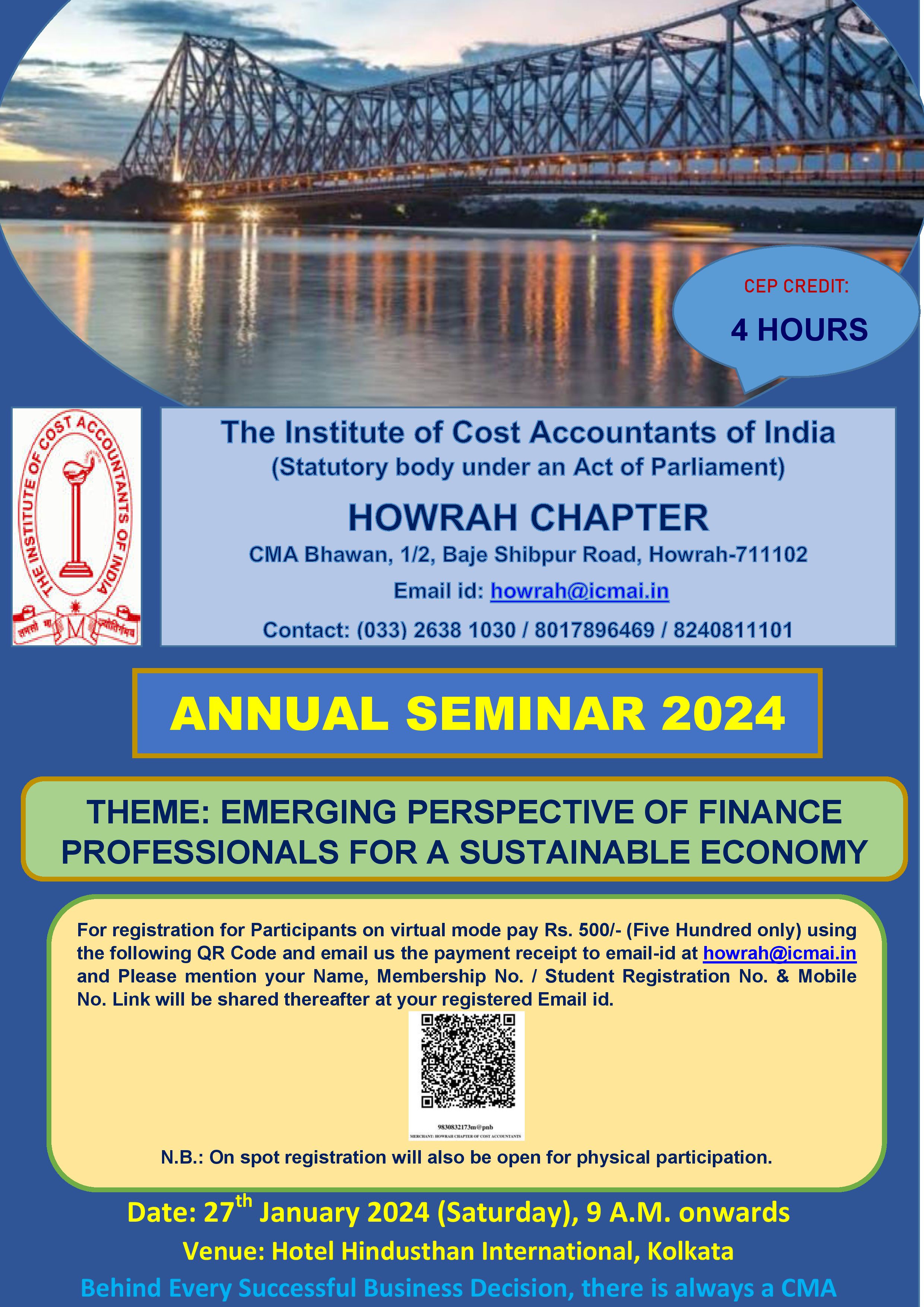 THE INSTITUTE OF COST ACCOUNTANS OF INDIA   Howrah 27 01 24 